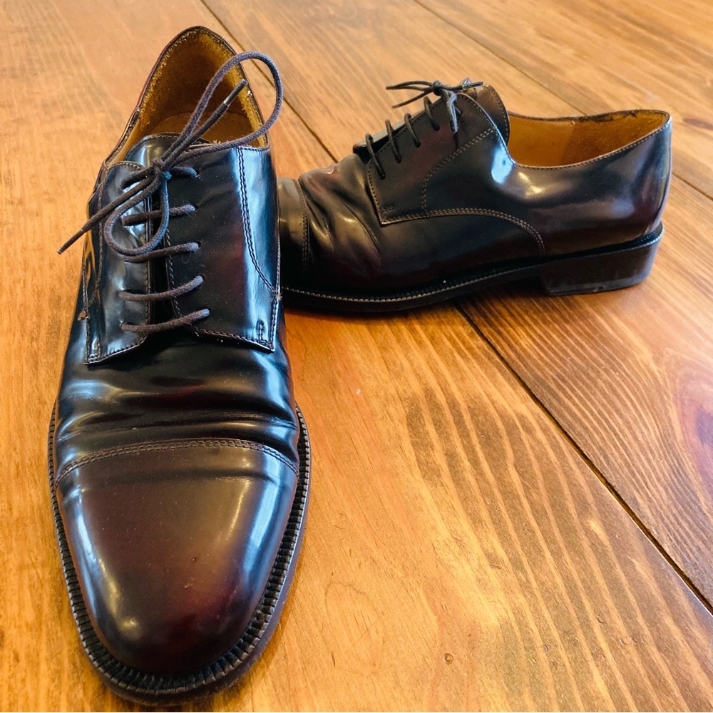 Cole Haan Leather Burgundy Cap Toe Oxfords Size 11 B (narrow)